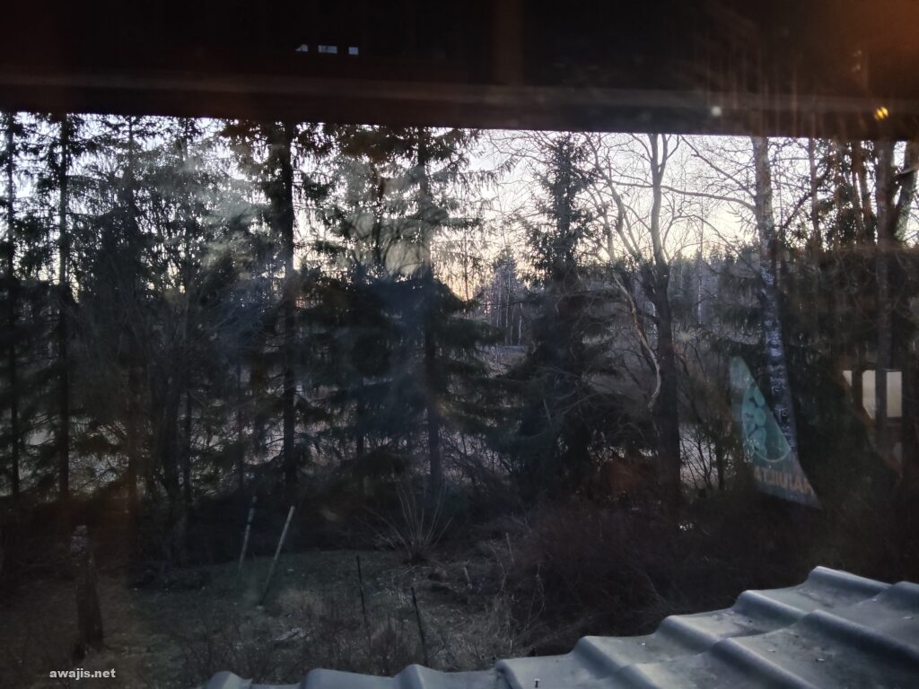 4月上旬夜9時頃の西の空